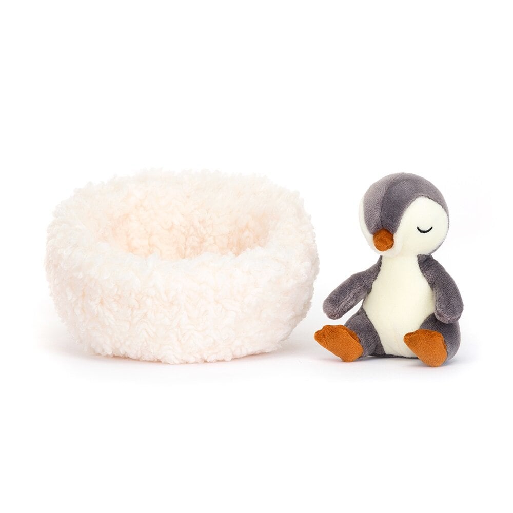 Jellycat - Pingvin med rede 14 x 13 cm