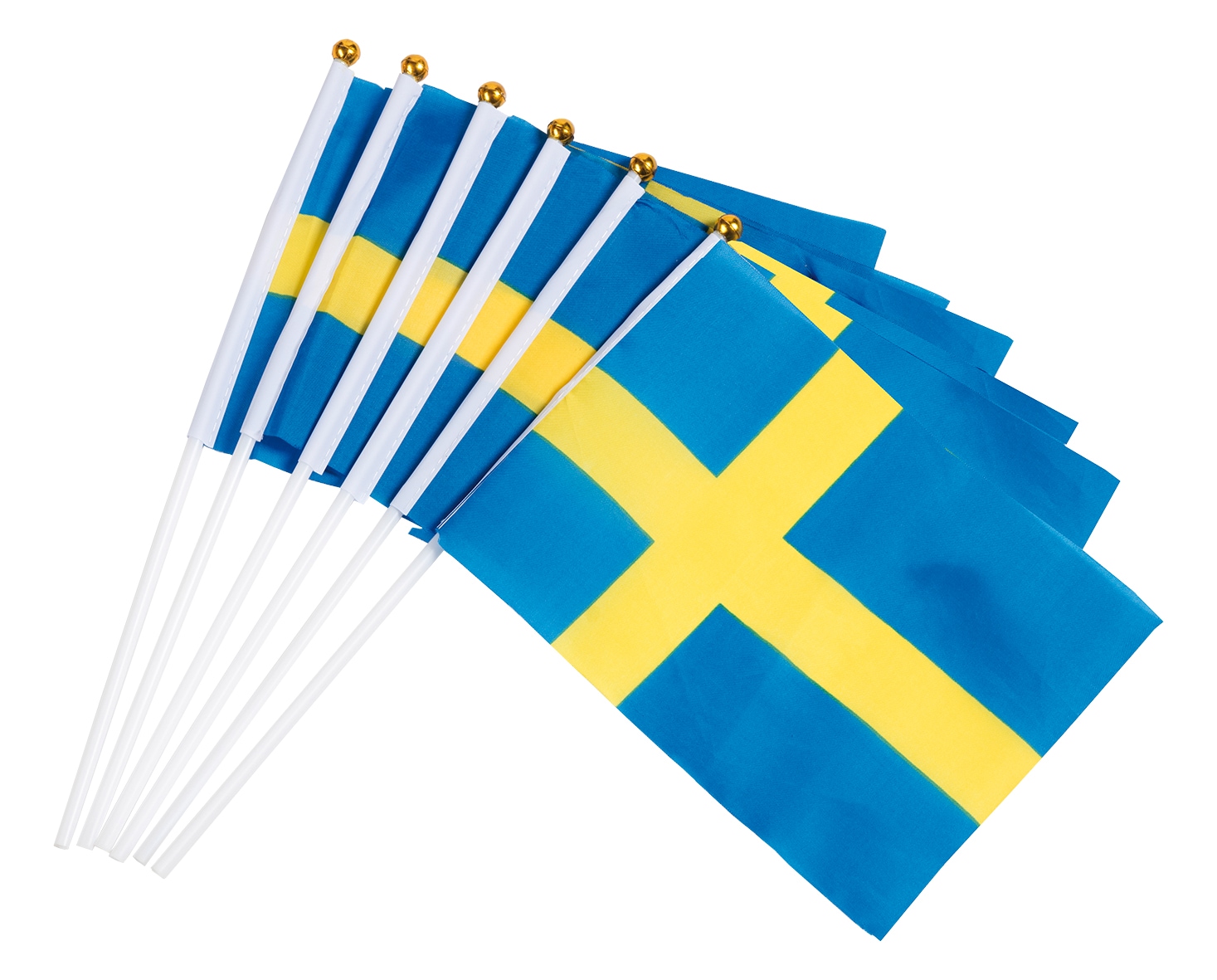Håndflagg Sverige 6 stk.