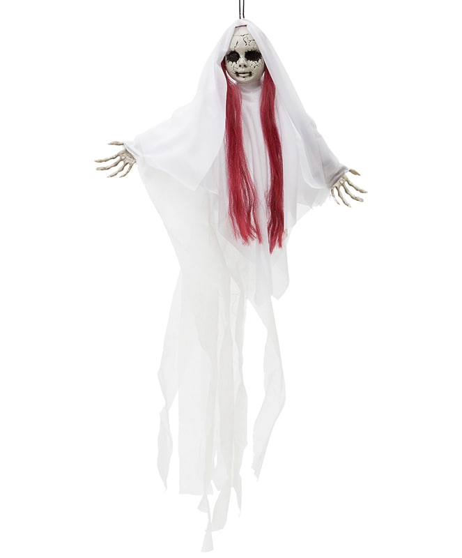 Spøkelsejente med rødt hår 60 cm