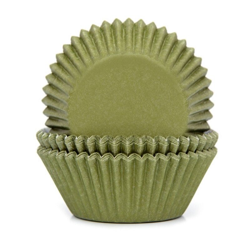 Muffinsformer Olivengrønne 50 stk.