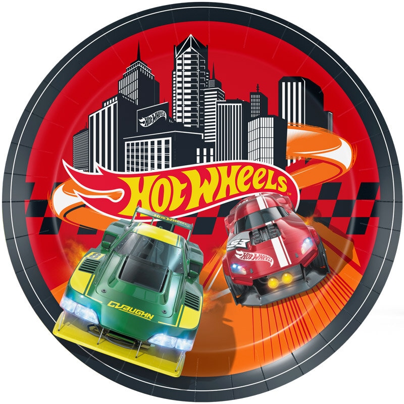 Hot Wheels - Tallerkener 8 stk.