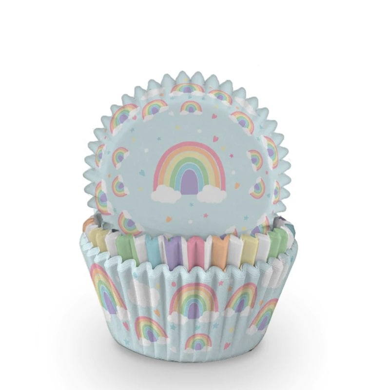 Pastell Rainbow - Muffinsformer 75 stk.