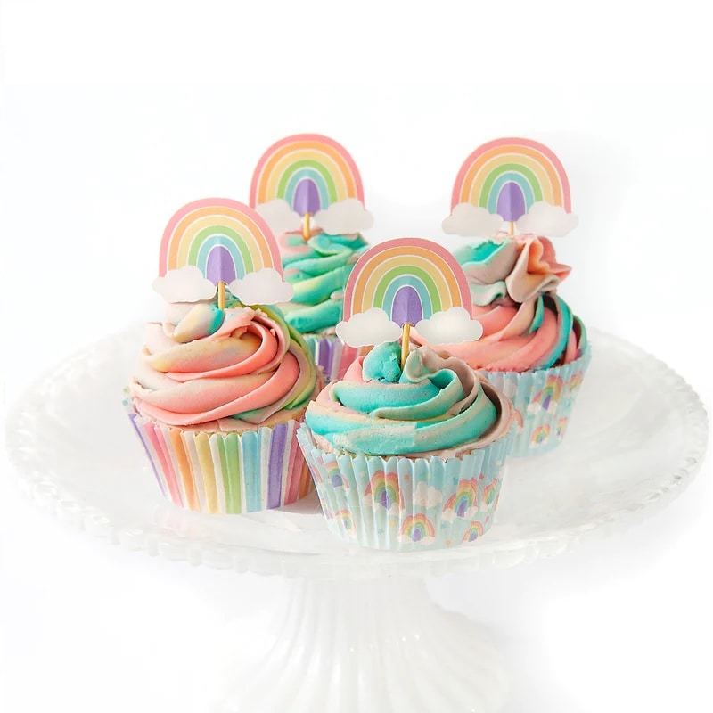 Pastell Rainbow - Muffinsformer 75 stk.