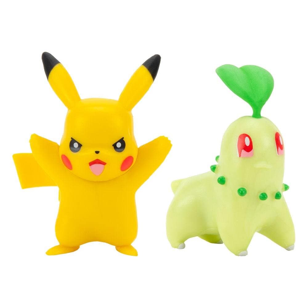 Pokémon - Actionfigurer 2 stk. Chikorita & Pikachu