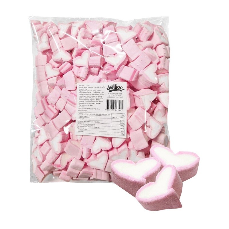 Marshmallows Hjerter 1 kg