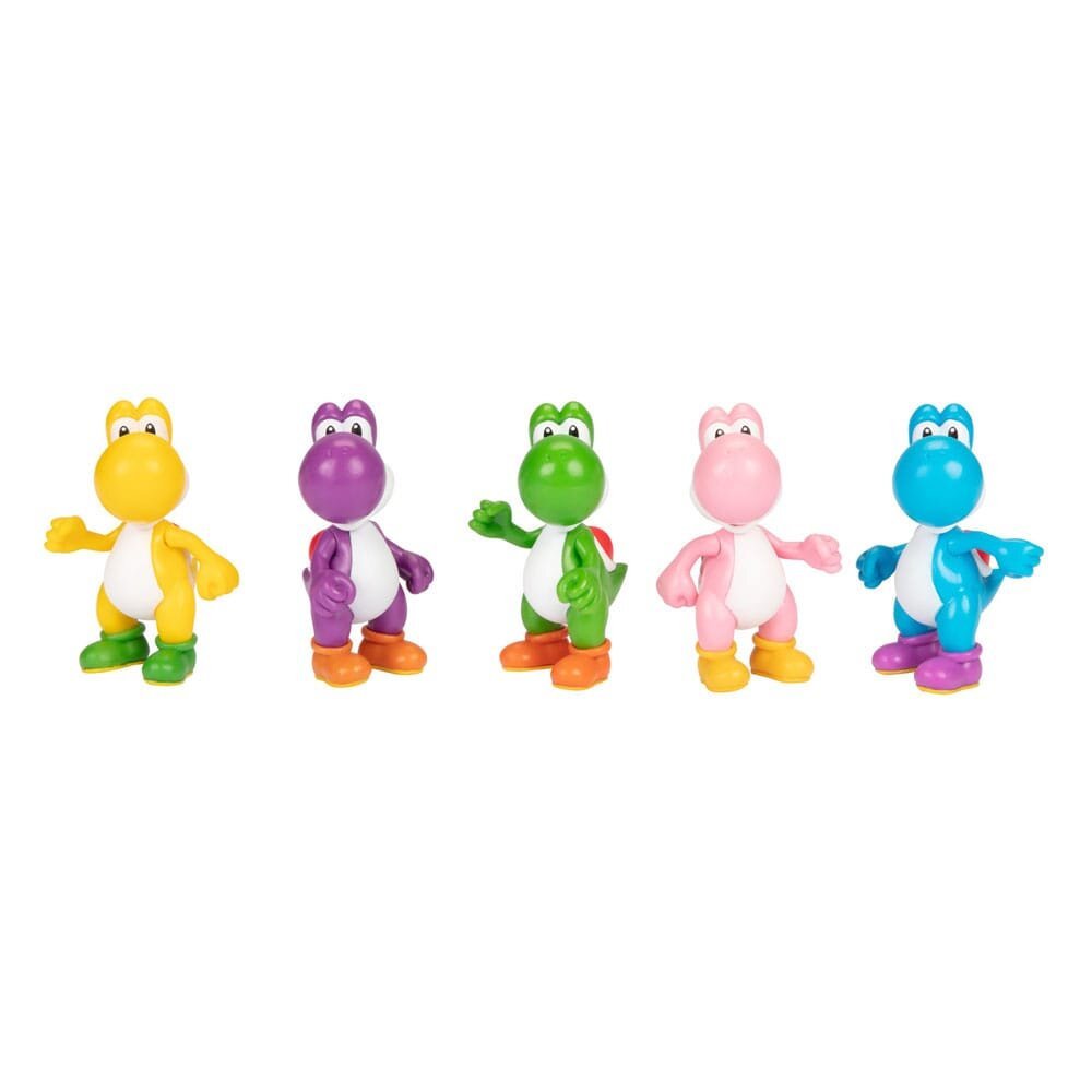 Super Mario Bros - Samlefigurer Yoshi 5 stk.