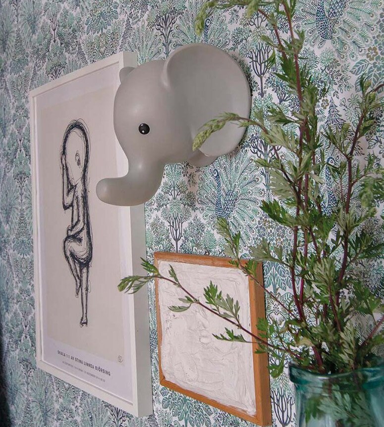 Vegglampe Elefant