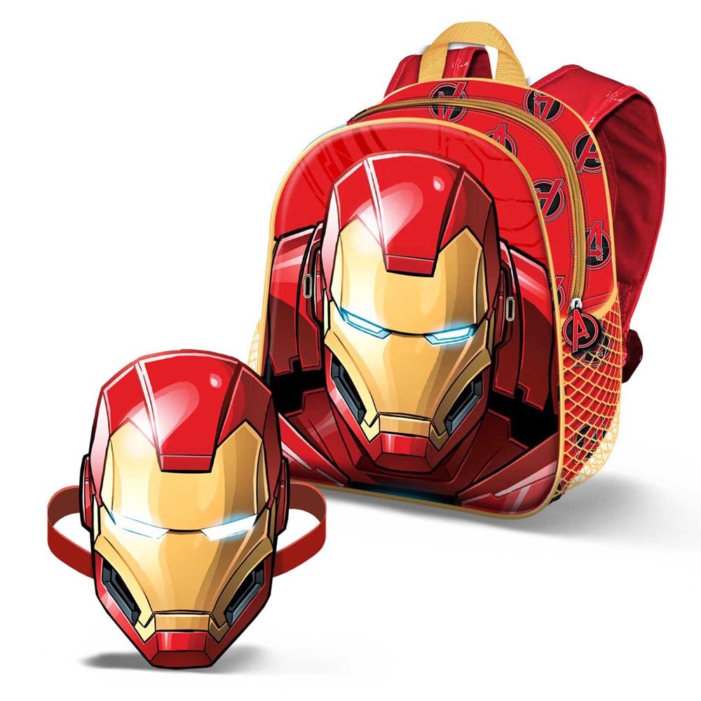 Ryggsekk Iron Man 3D med avtagbar maske