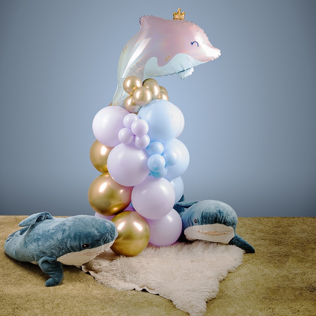 Skimrende Delfin Ballongsett