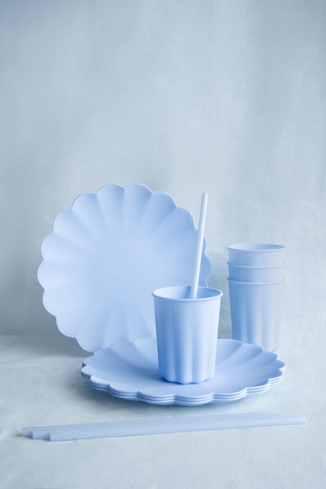 Plastkopper, Pastellblå 220 ml 4 stk.