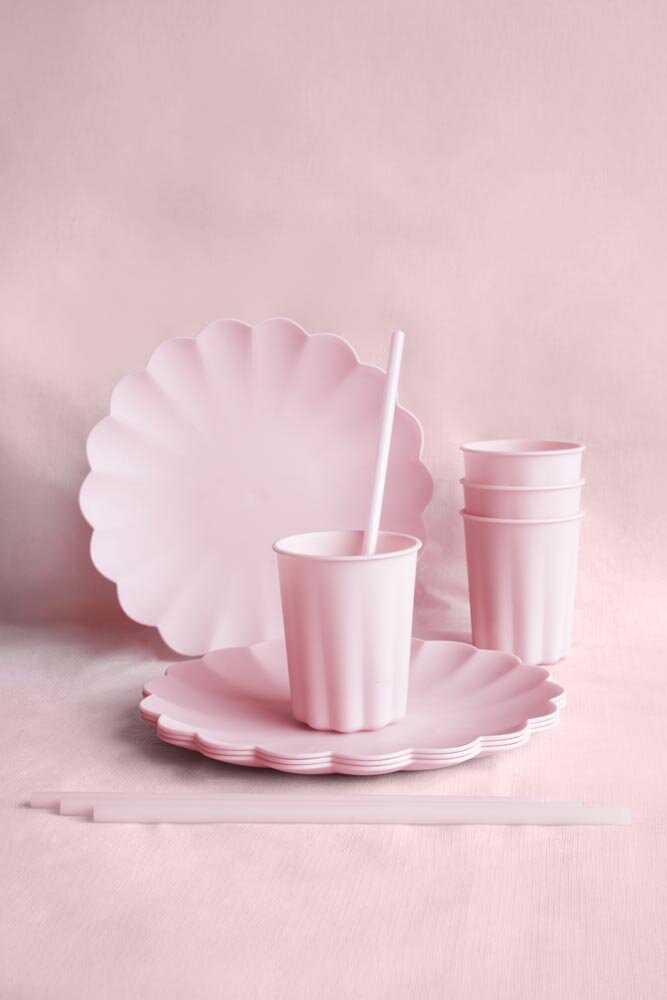 Plastkopper, Pastellrosa 220 ml 4 stk.