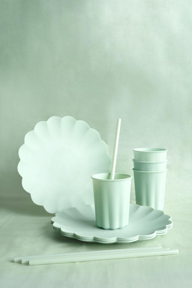 Plastkopper, Pastellgrønne 220 ml 4 stk.