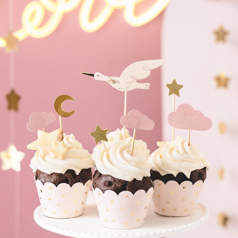 Cake Toppers - Stork 7 stk.