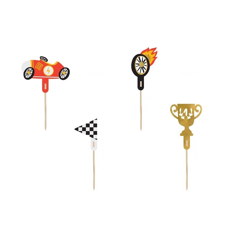 Racer Car - Cake Toppers 4 stk.