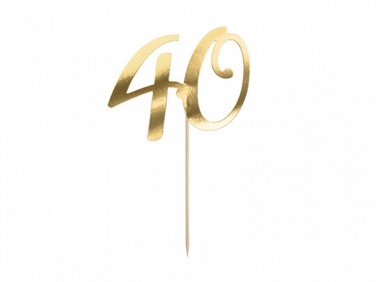 Kakedekorasjon Gull, 40 år