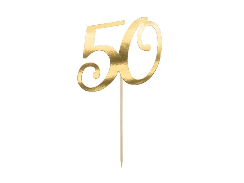 Kakedekorasjon Gull, 50 år