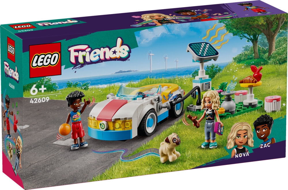 LEGO Friends - Elbil og ladestasjon 6+