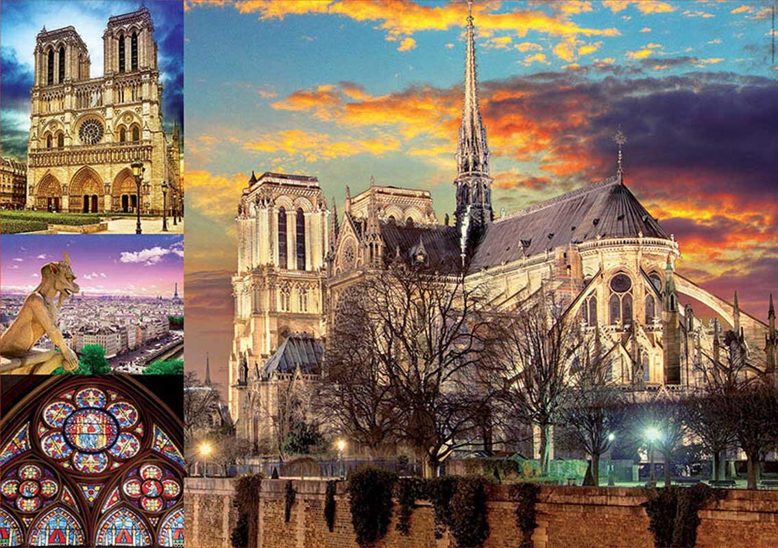 Educa Puslespill, Collage of Notre Dame 1000 brikker