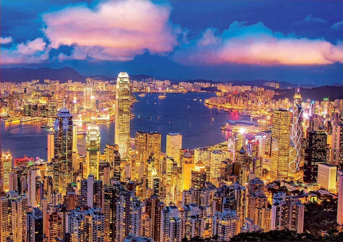Educa Puslespill, Hong Kong Skyline Neon 1000 brikker