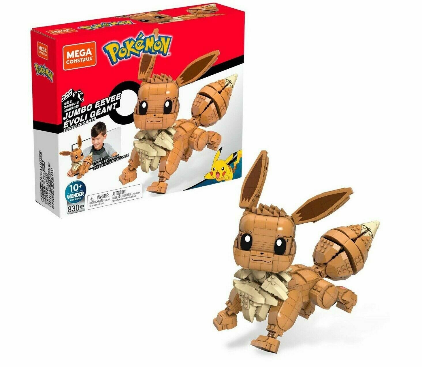 Pokémon, Mega Bloks byggesett Jumbo Eevee 29 cm