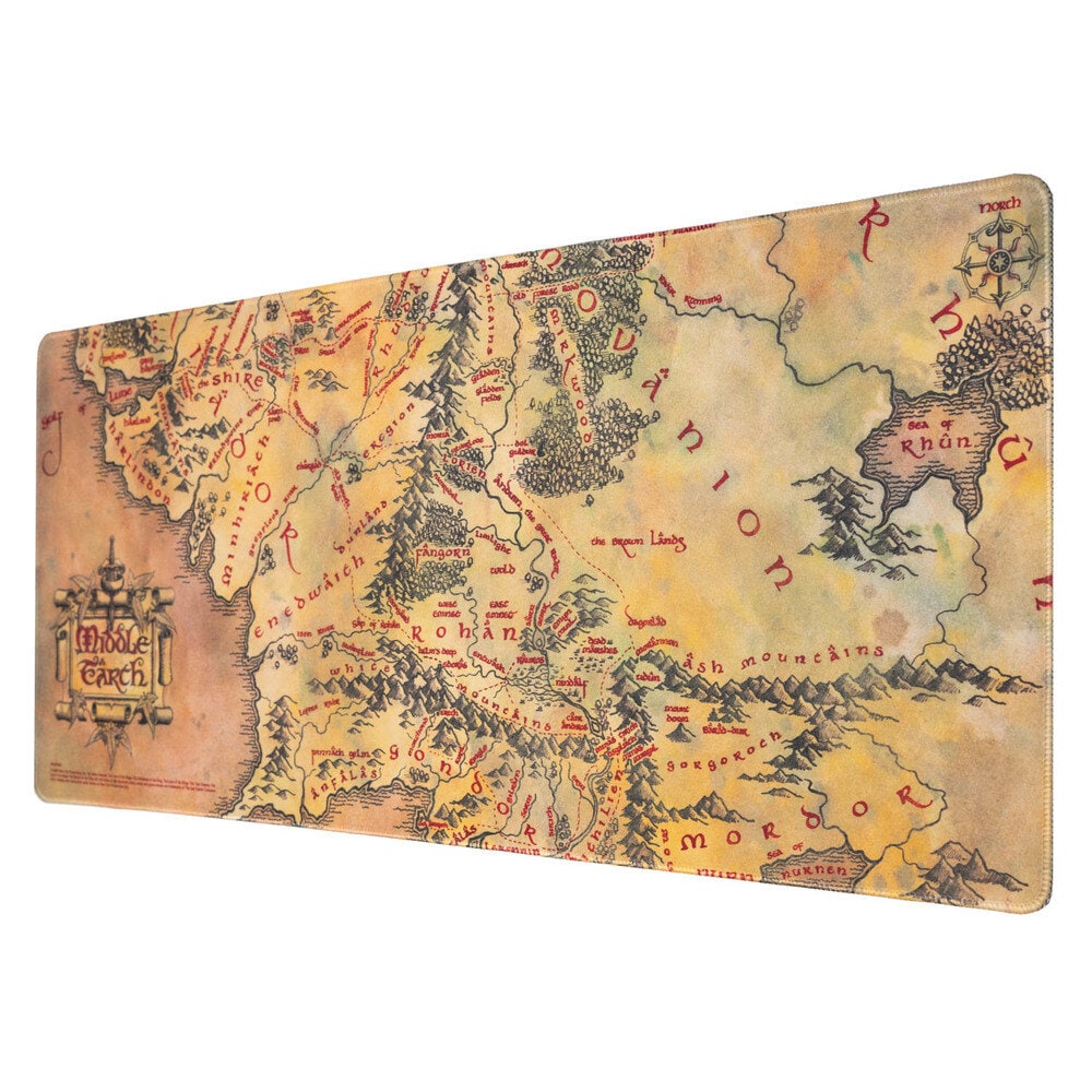 Ringenes Herre - Skrivebordsmatte Middle Earth Map 35 x 80 cm
