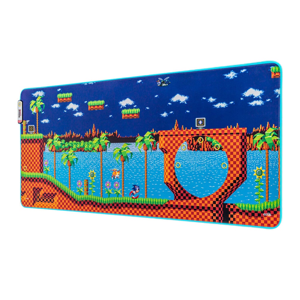 Sonic the Hedgehog - Skrivebordsmatte med LED-lys 40 x 90 cm