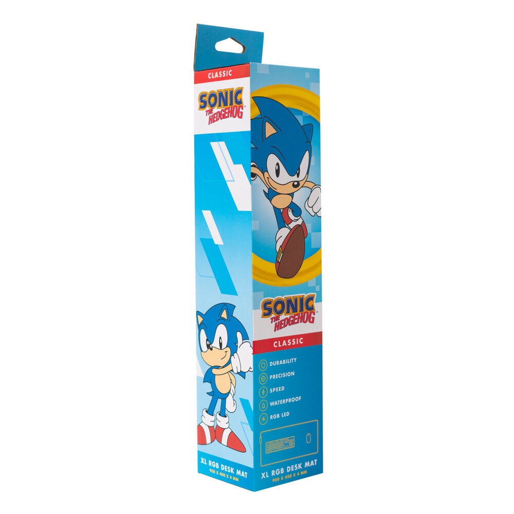 Sonic the Hedgehog - Skrivebordsmatte med LED-lys 40 x 90 cm