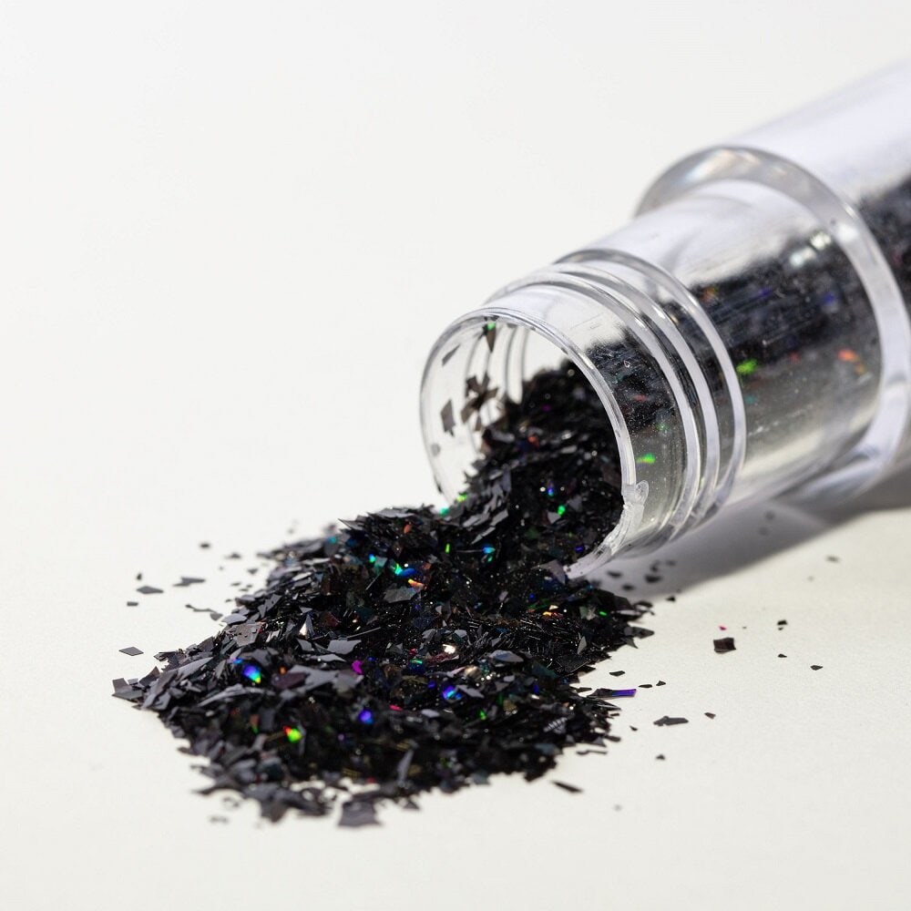 PME Spiselige Glitterflak, svart onyx