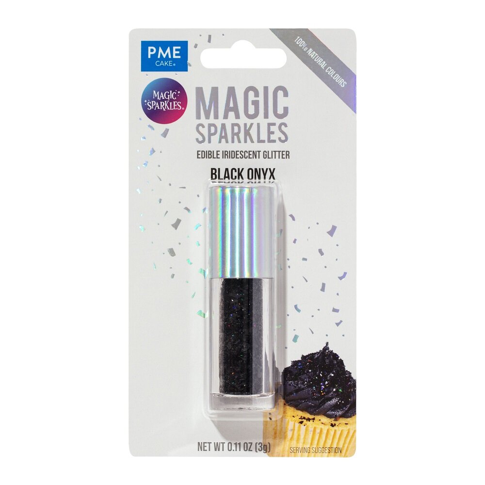 PME Spiselige Glitterflak, svart onyx