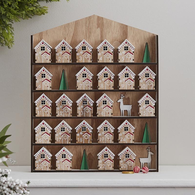 DIY Adventskalender - Små trehus