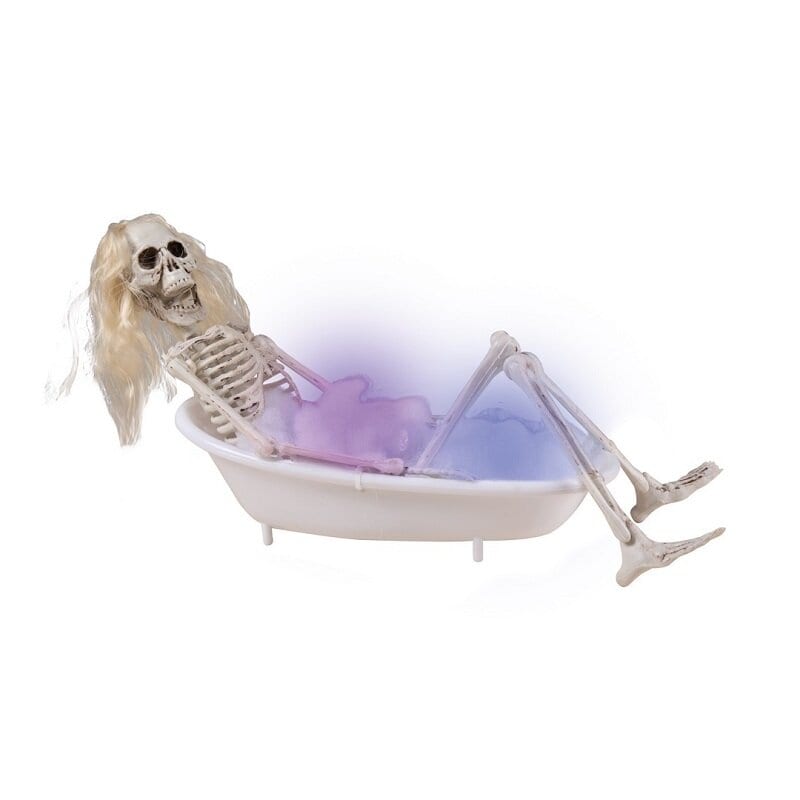 Skjelett i badekar Halloween dekorasjon 30 cm