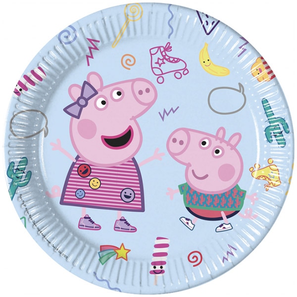 Peppa Gris - Tallerkener 8 stk.