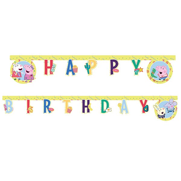 Peppa Gris - Girlander Happy Birthday