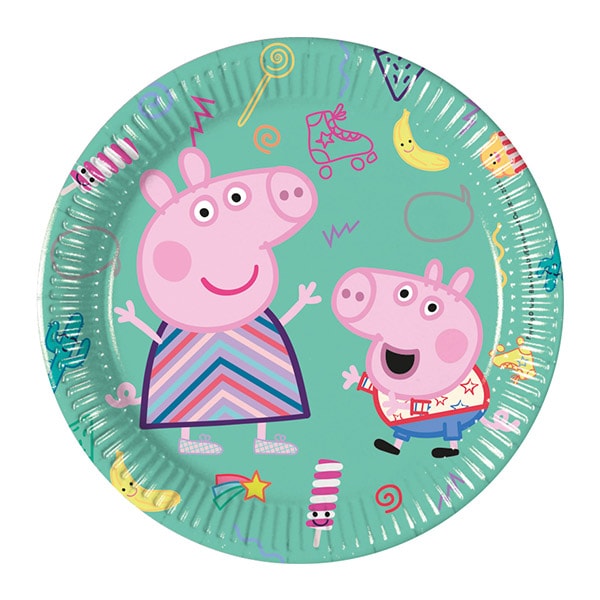 Peppa Gris - Tallerkener 20 cm 8 stk.