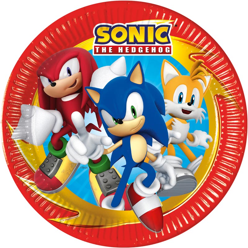 Sonic the Hedgehog - Tallerkener 8 stk.
