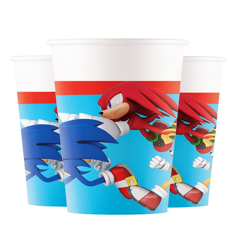 Sonic the Hedgehog - Pappkopper 8 stk.