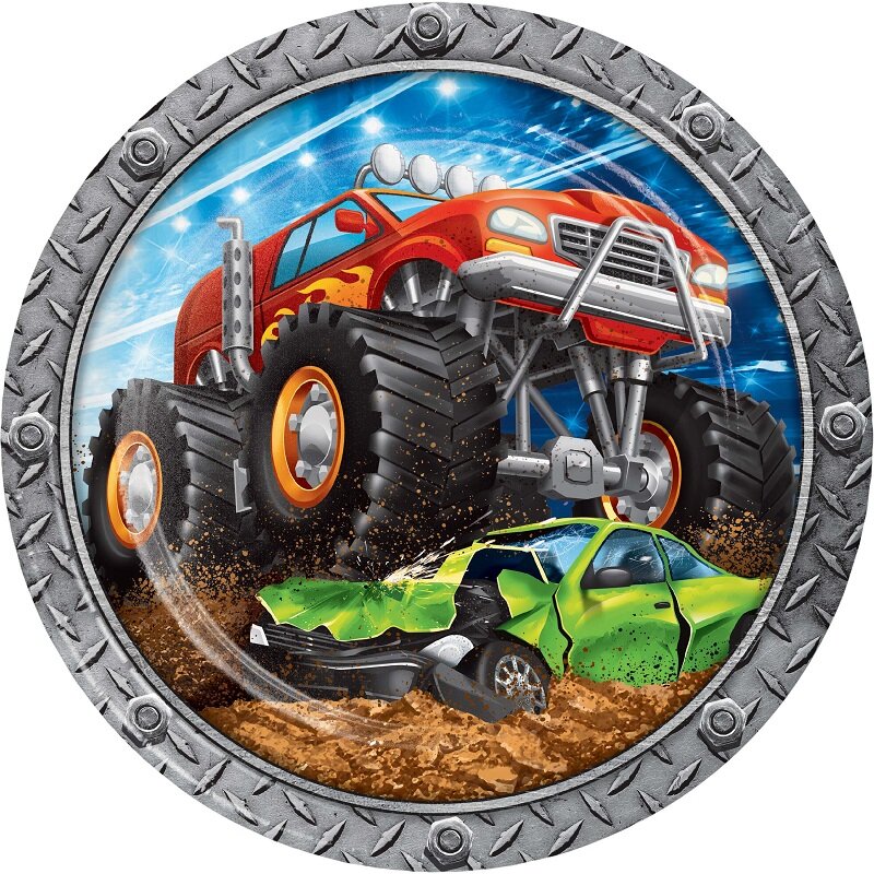 Monster Truck - Tallerkener 8 stk.