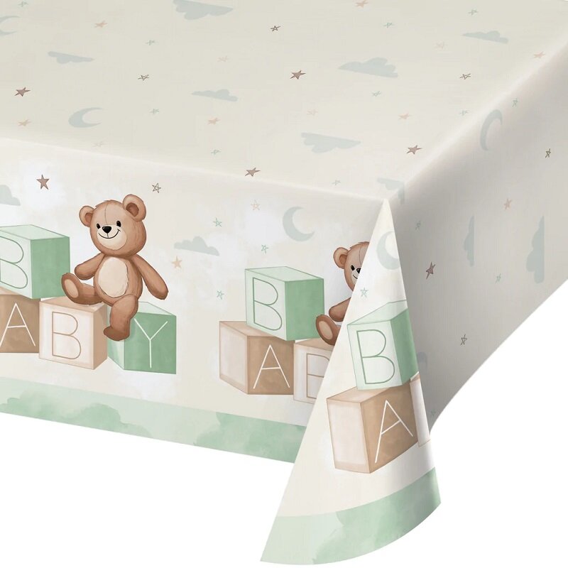 Teddybjørn Babyshower - Papirduk 137 x 259 cm