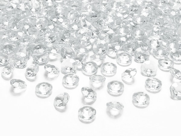 Diamantkonfetti - Klar 100 stk.