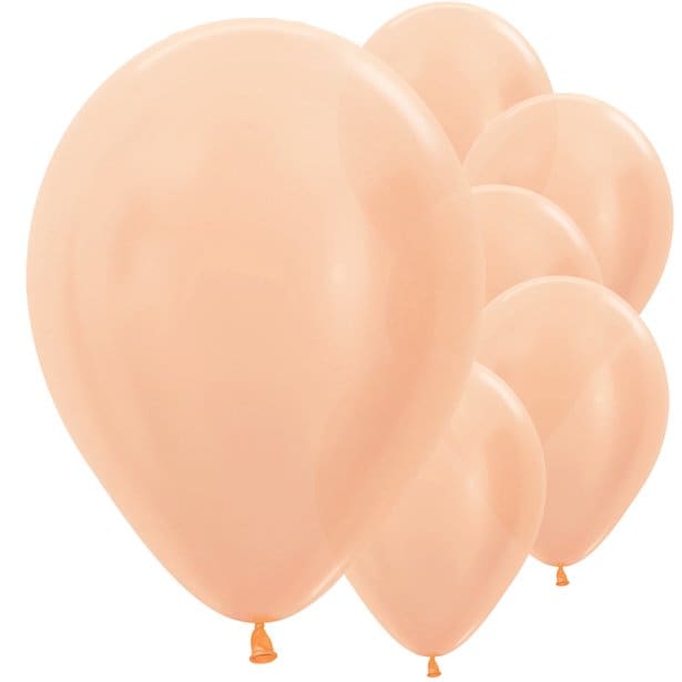 Ballonger i rosegull metallic 10 stk.