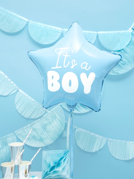 Stjerneformet folieballong It's a boy