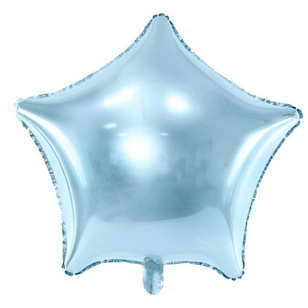 Folieballong Stjerne - Lyseblå 48 cm