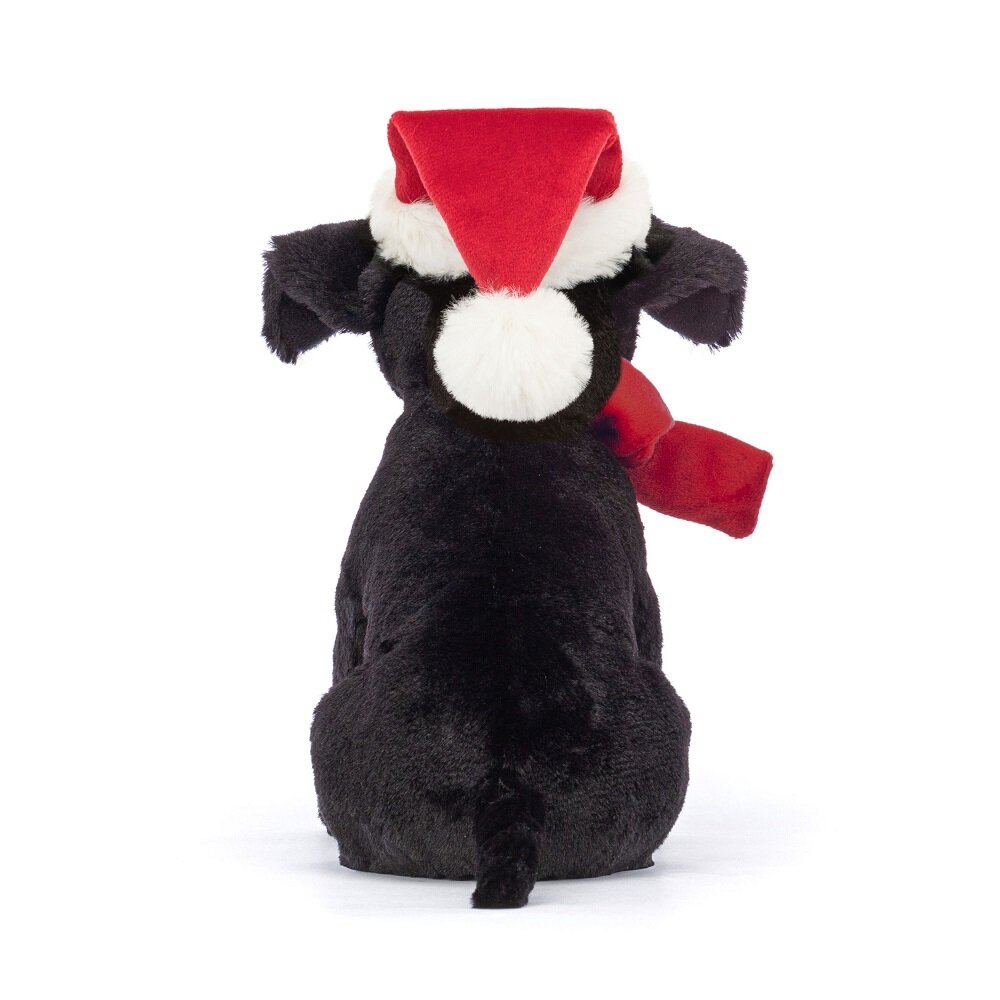 Jellycat - Svart Labrador med nisselue 22 cm