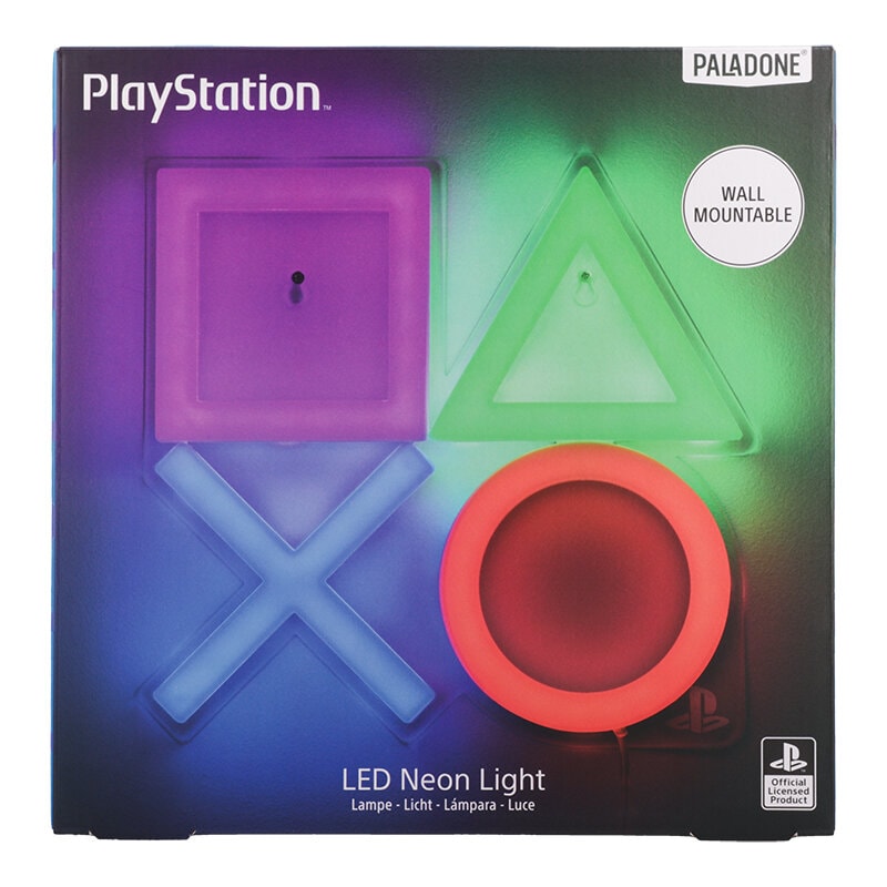 PlayStation Neon LED-vegglampe 25 cm