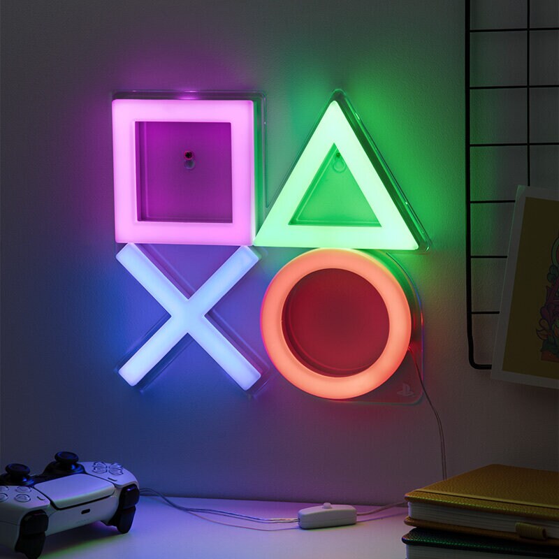 PlayStation Neon LED-vegglampe 25 cm