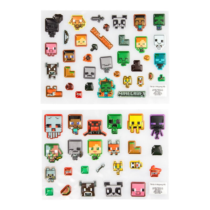 Minecraft - 3D Klistremerker 60 stk.