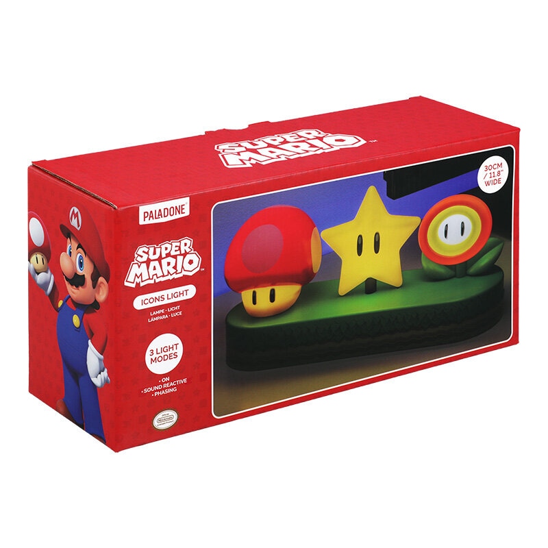 Super Mario™ lampe med ikoniske motiver, 30 cm