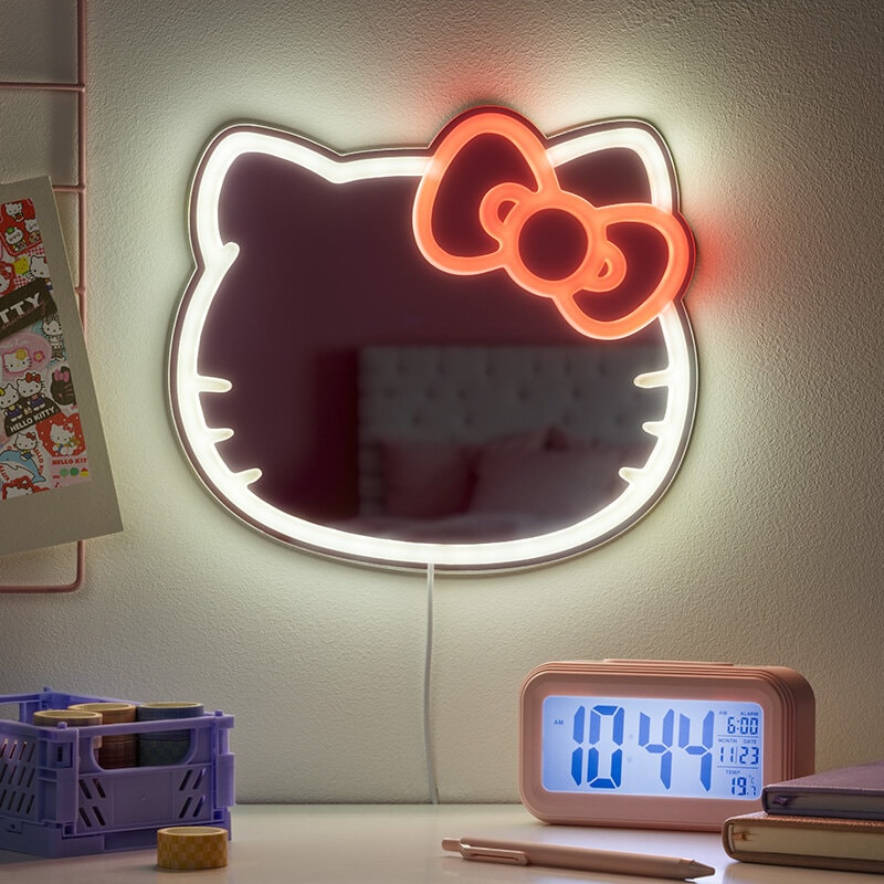 Hello Kitty LED-Vegglampe med speil