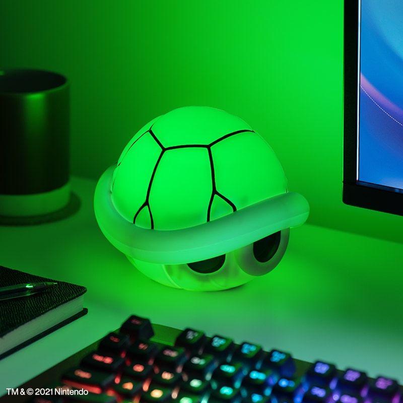 Super Mario - Lampe Green Shell med lydeffekter