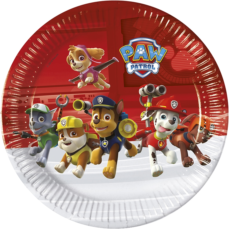 Paw Patrol Ready for Action - Tallerkener 8 stk.